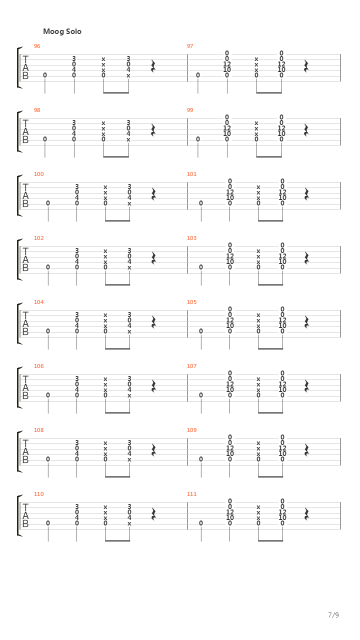 From The Beginning吉他谱