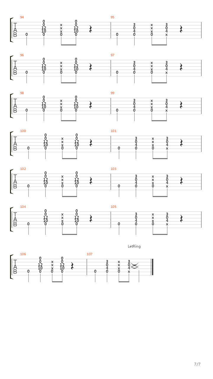 From The Beginning吉他谱