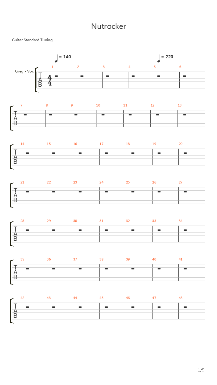 Nutrocker吉他谱