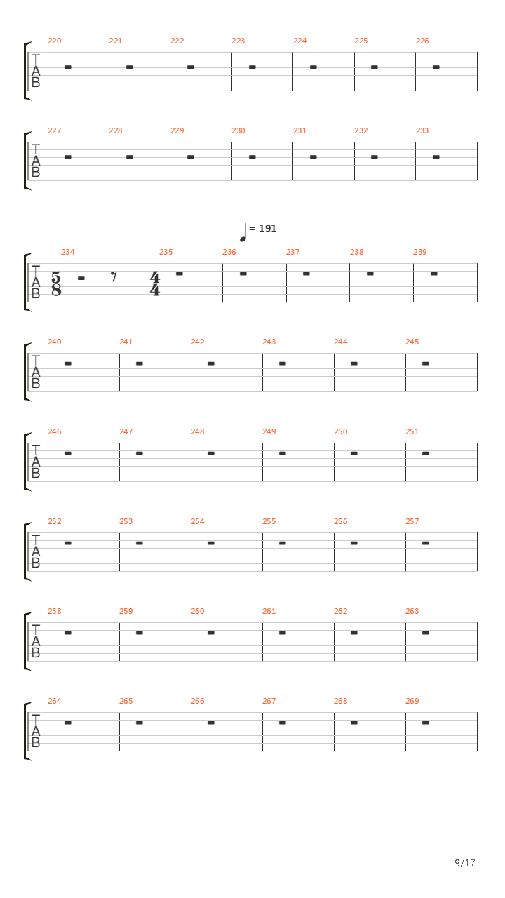 Tarkus吉他谱