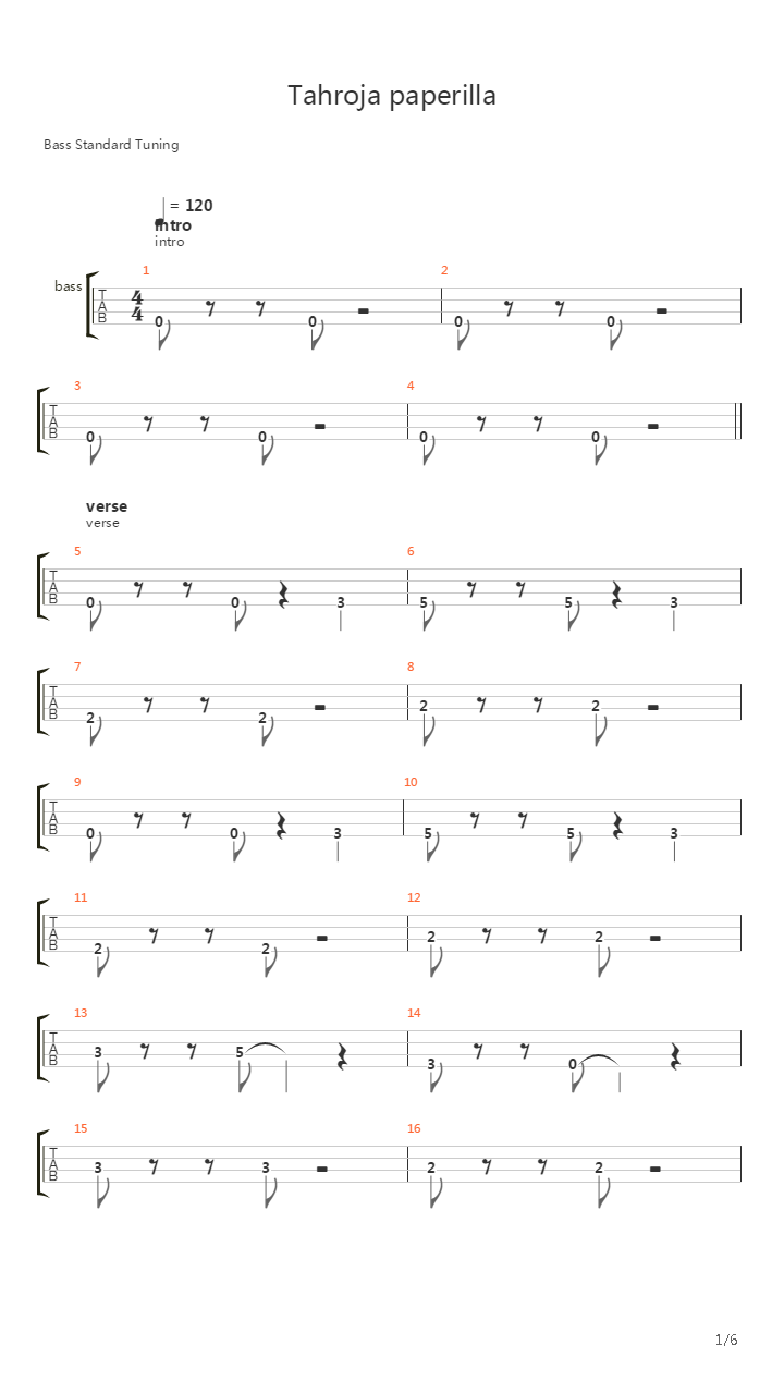Tahroja paperilla吉他谱
