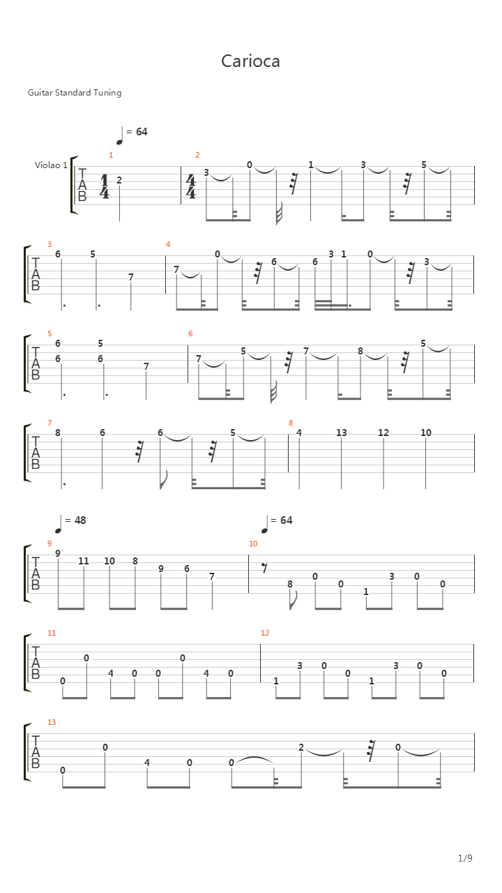 Carioca吉他谱