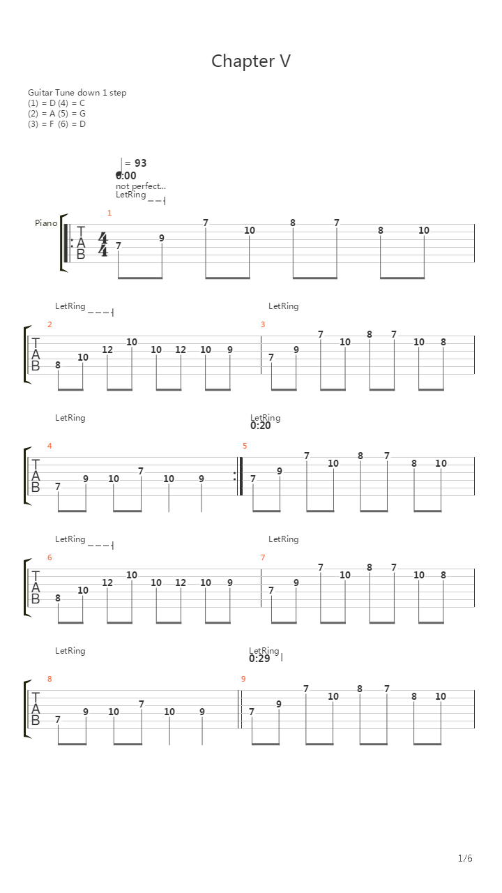 Chapter V吉他谱