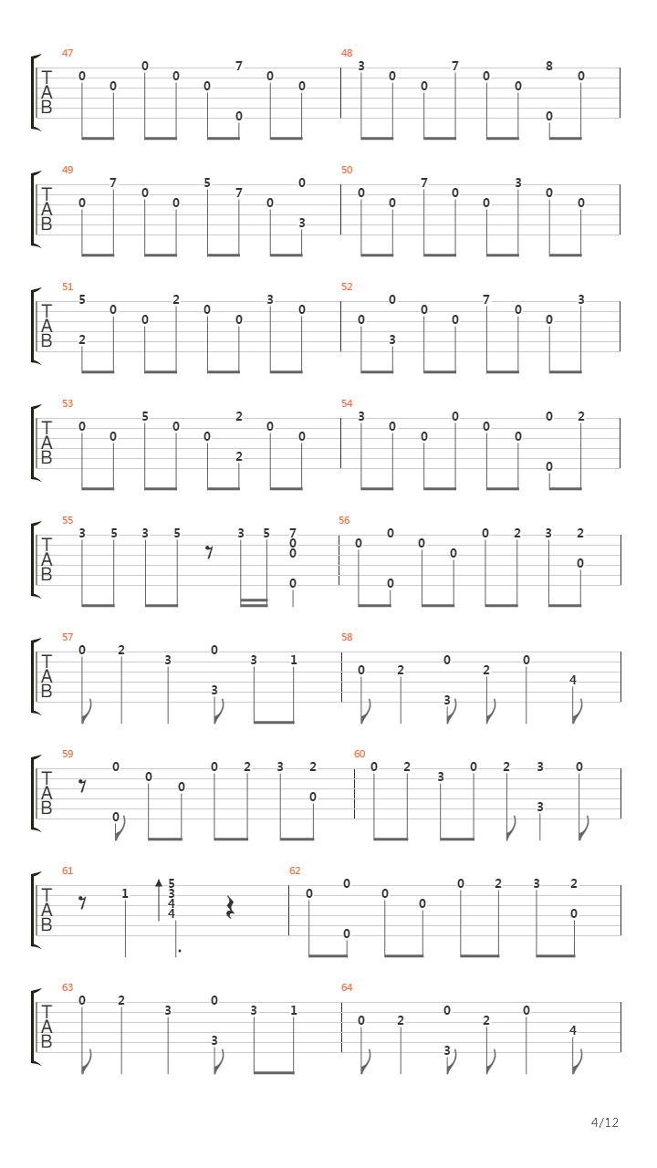 Chapter VII (E-minor)吉他谱