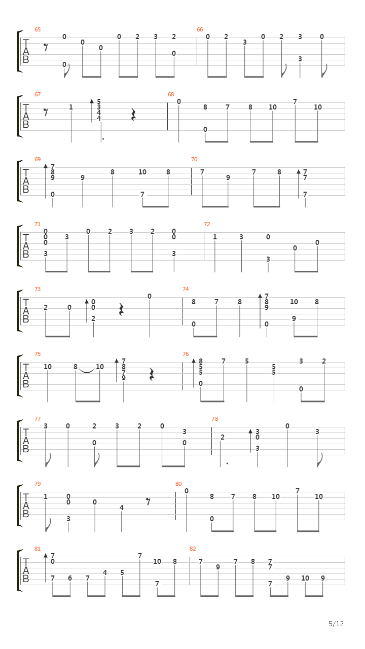 Chapter VII (E-minor)吉他谱