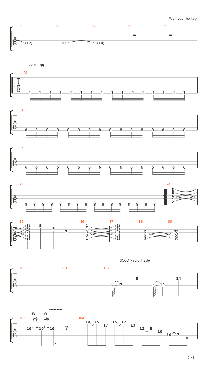 Epiphany吉他谱