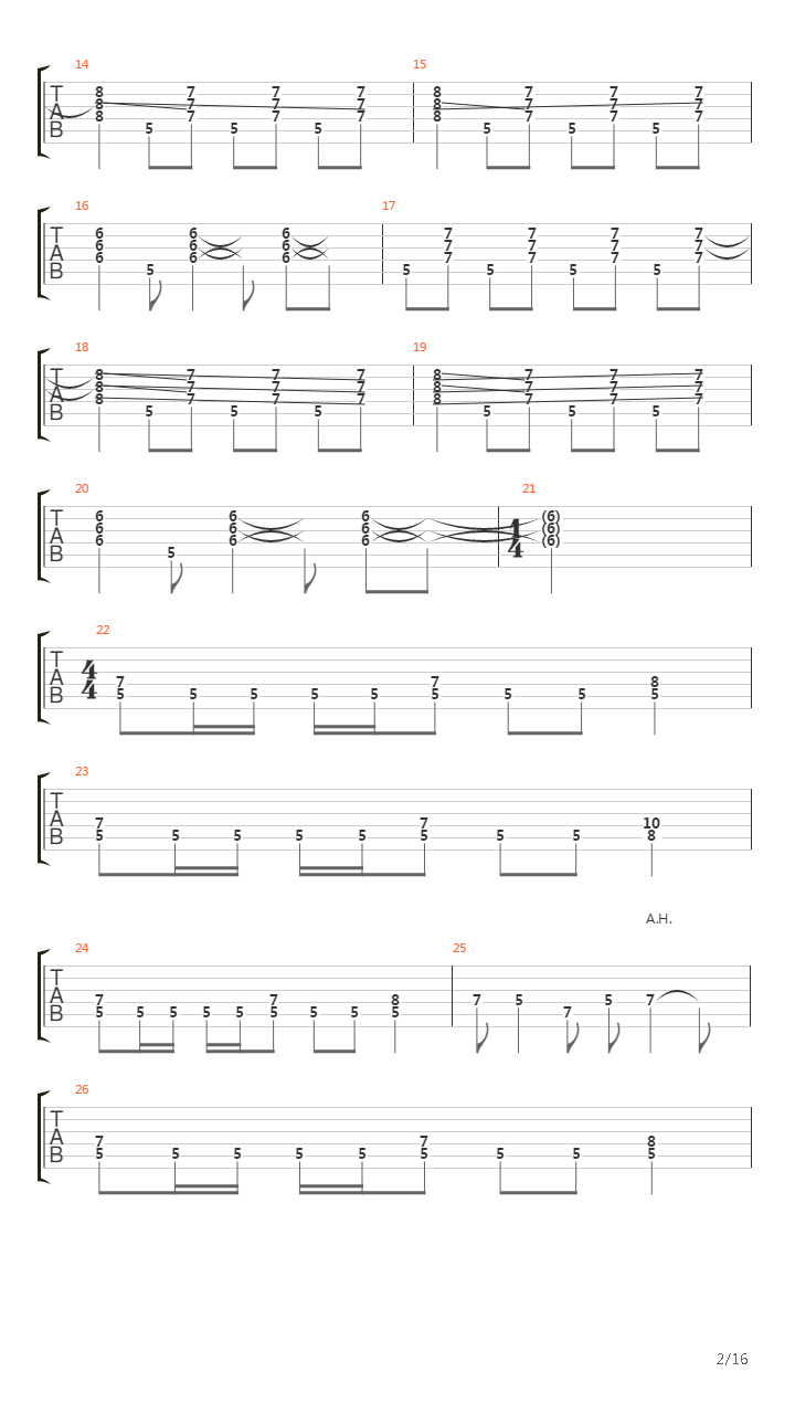 Fiat Voluntas Tua吉他谱