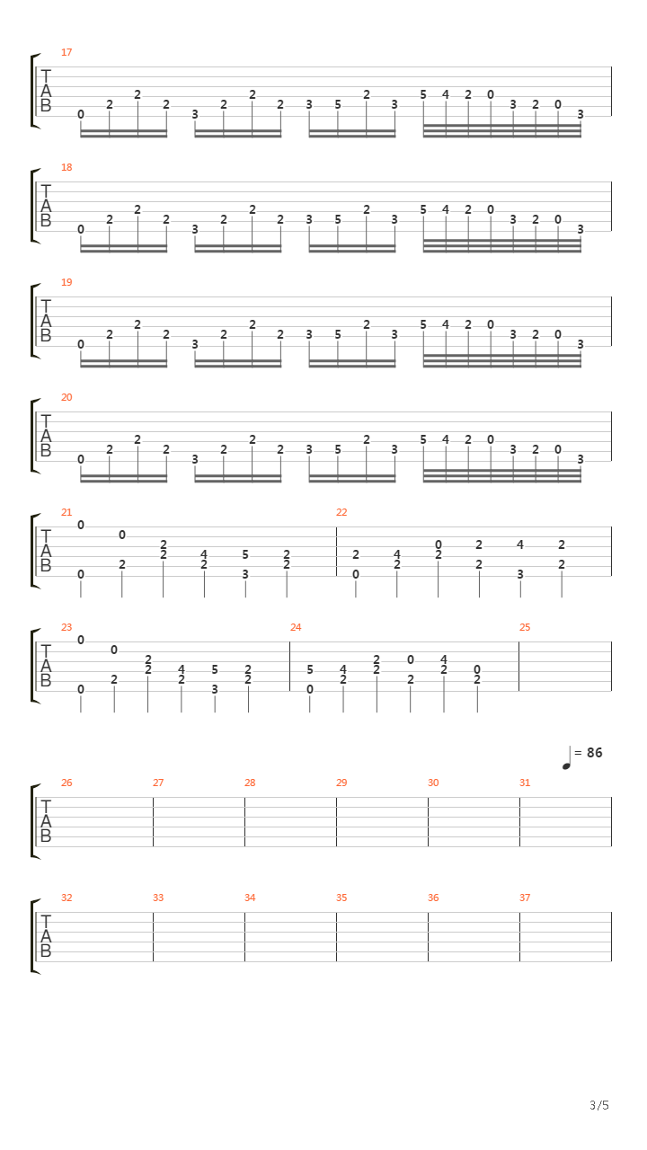 Changes In Time吉他谱