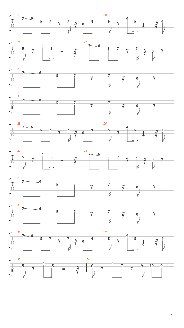 Cars吉他谱