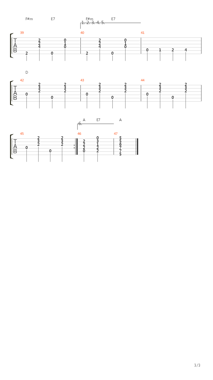 Fernande吉他谱