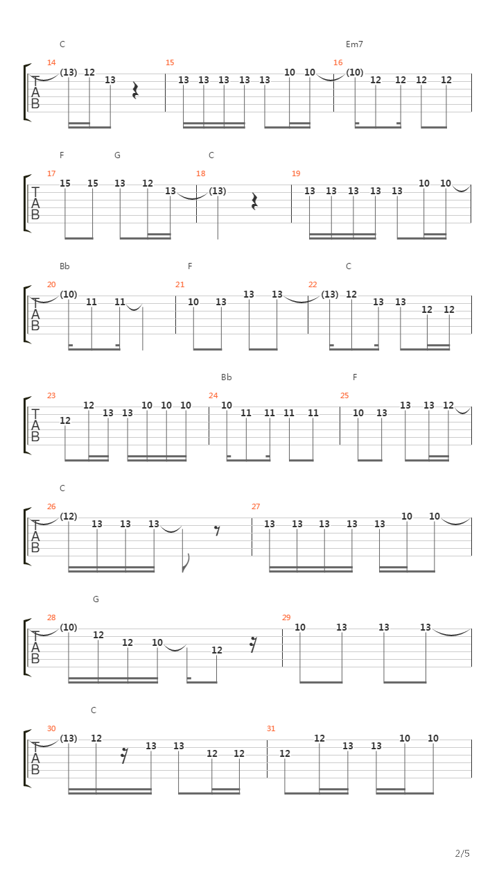 Expresso 2222吉他谱