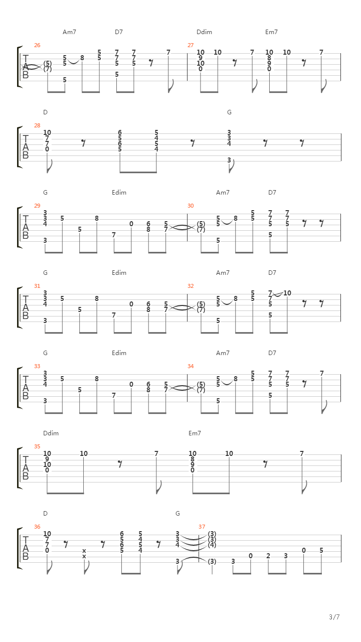 In The Mood (arr. by Tanaka Yoshinori )吉他谱