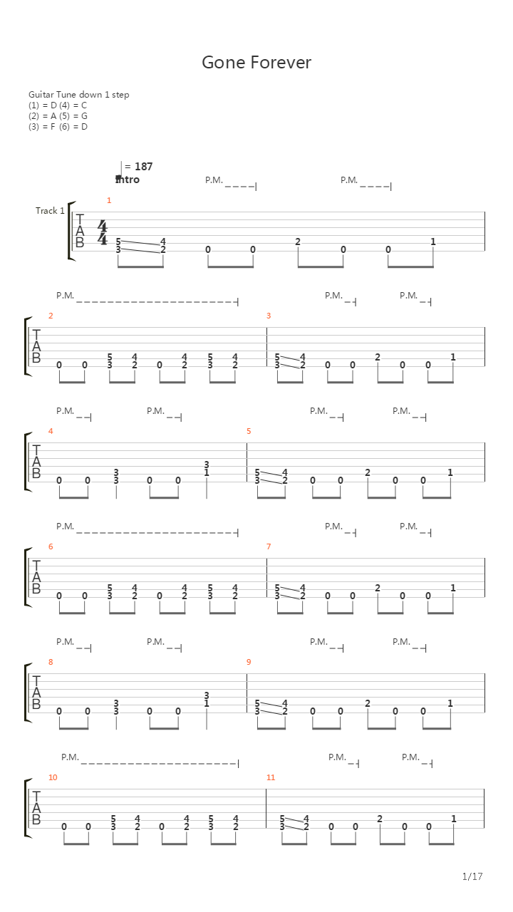 Gone Forever吉他谱