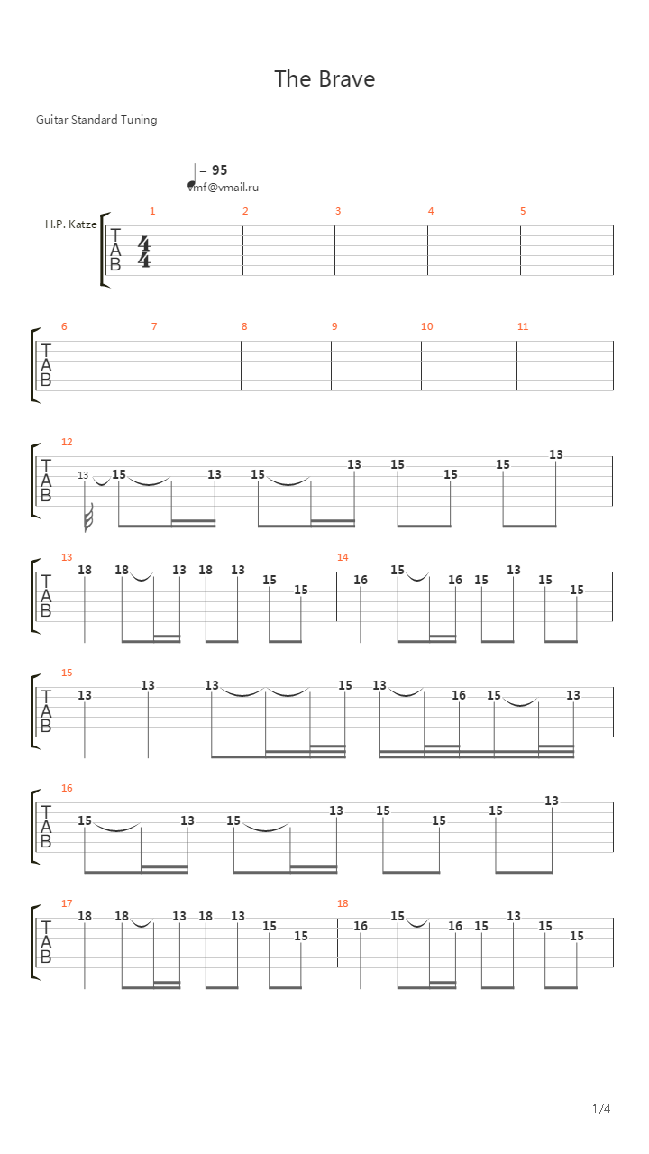 The Brave吉他谱