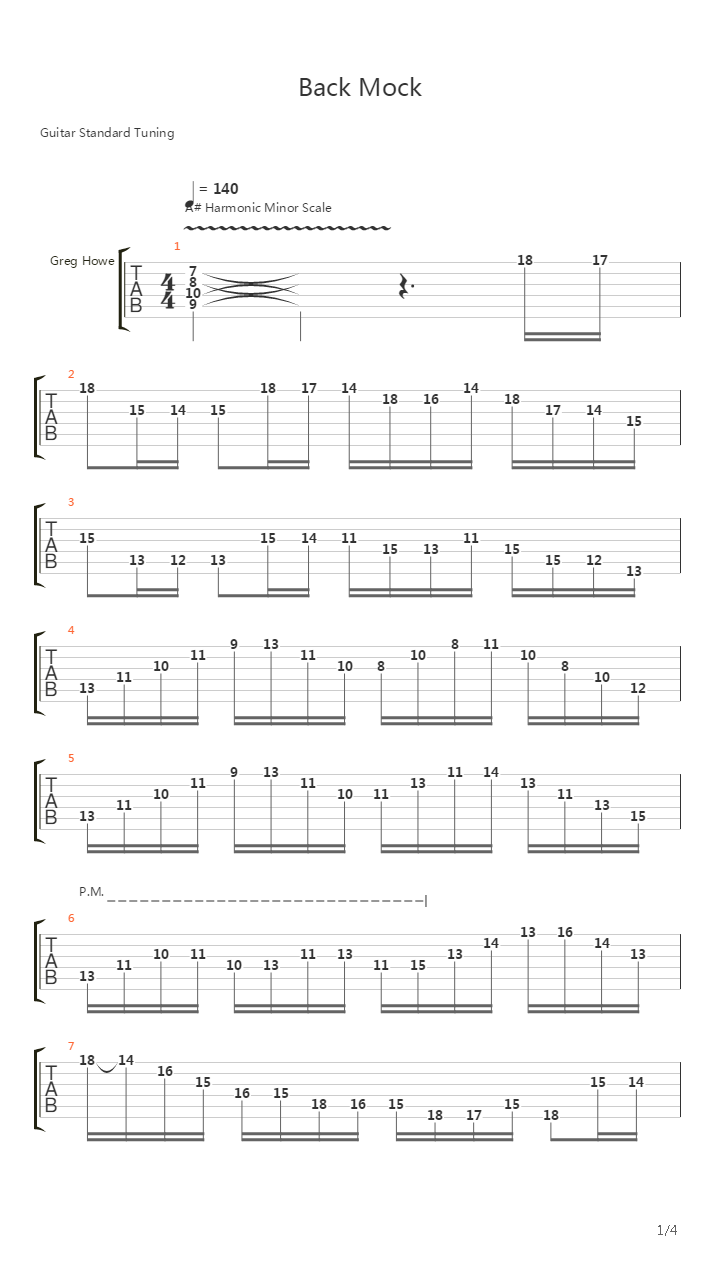 Bach Mock吉他谱