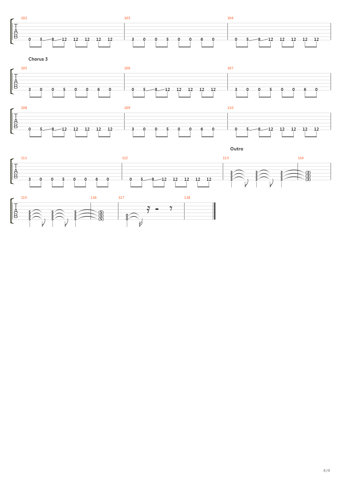 Dc X 3吉他谱