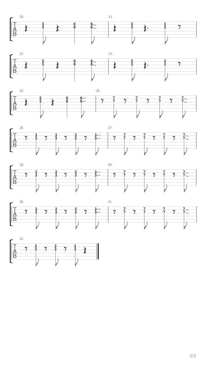 Morceau En Son Clair吉他谱