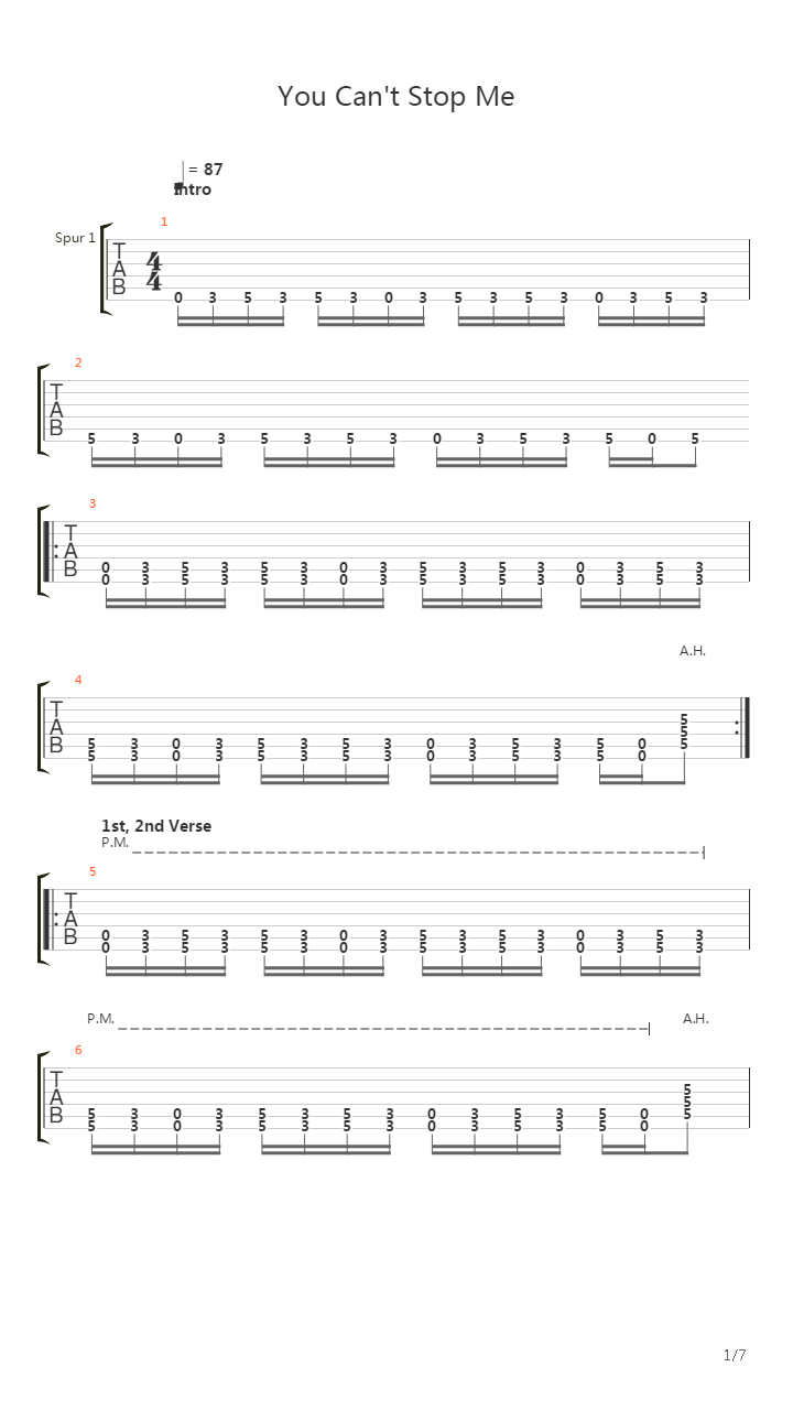 You Can't Stop Me吉他谱