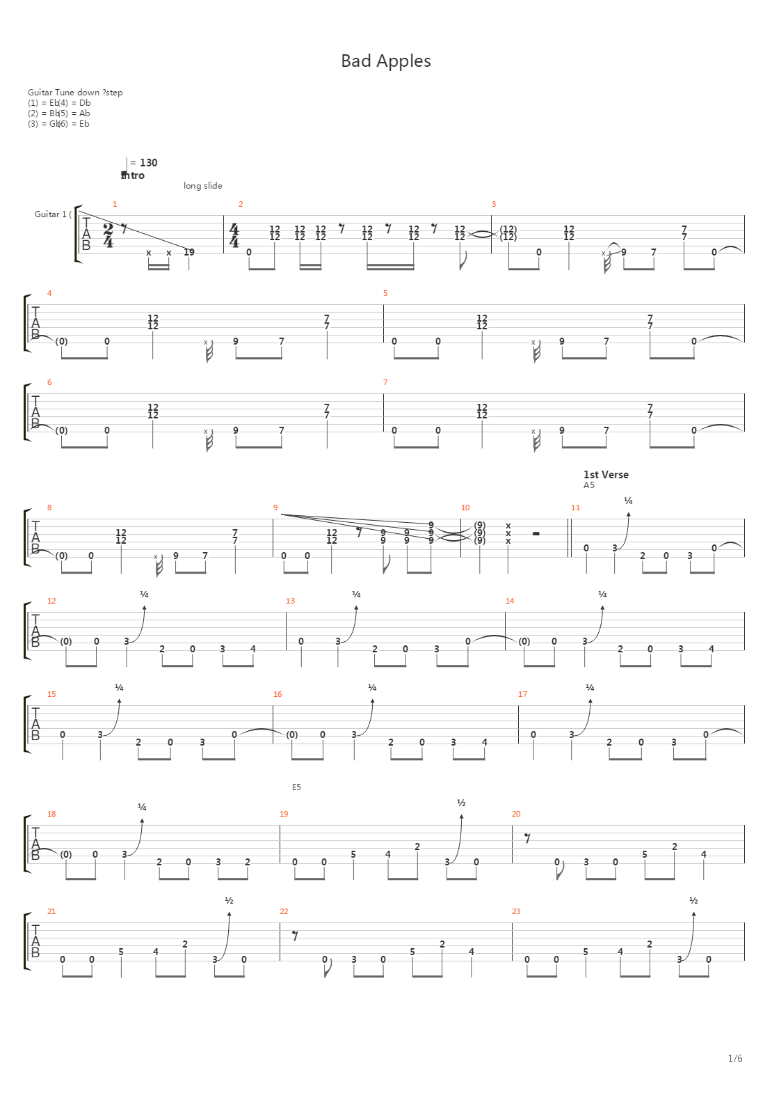 Bad Apples吉他谱