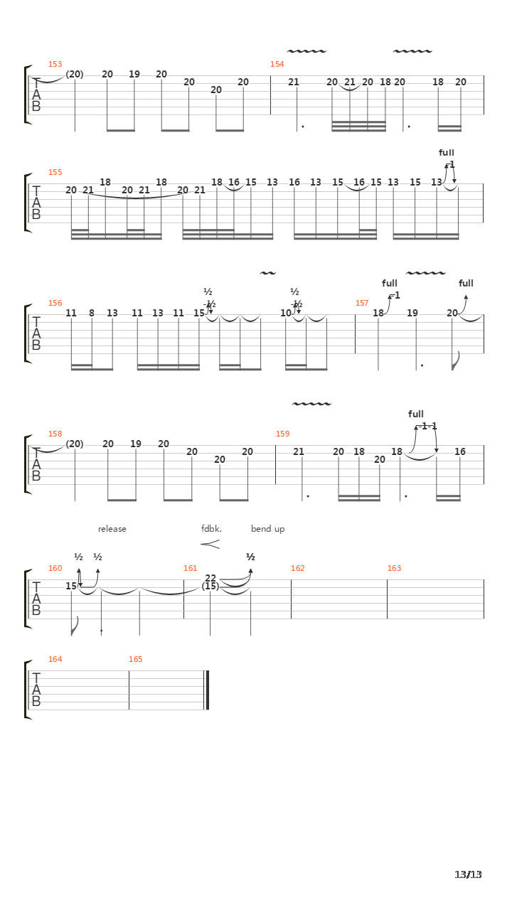 November Rain (For Acoustic Guitar)吉他谱