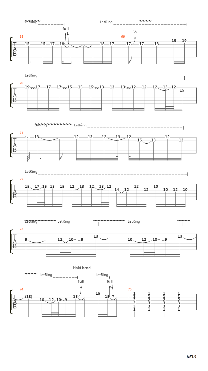 November Rain (For Acoustic Guitar)吉他谱