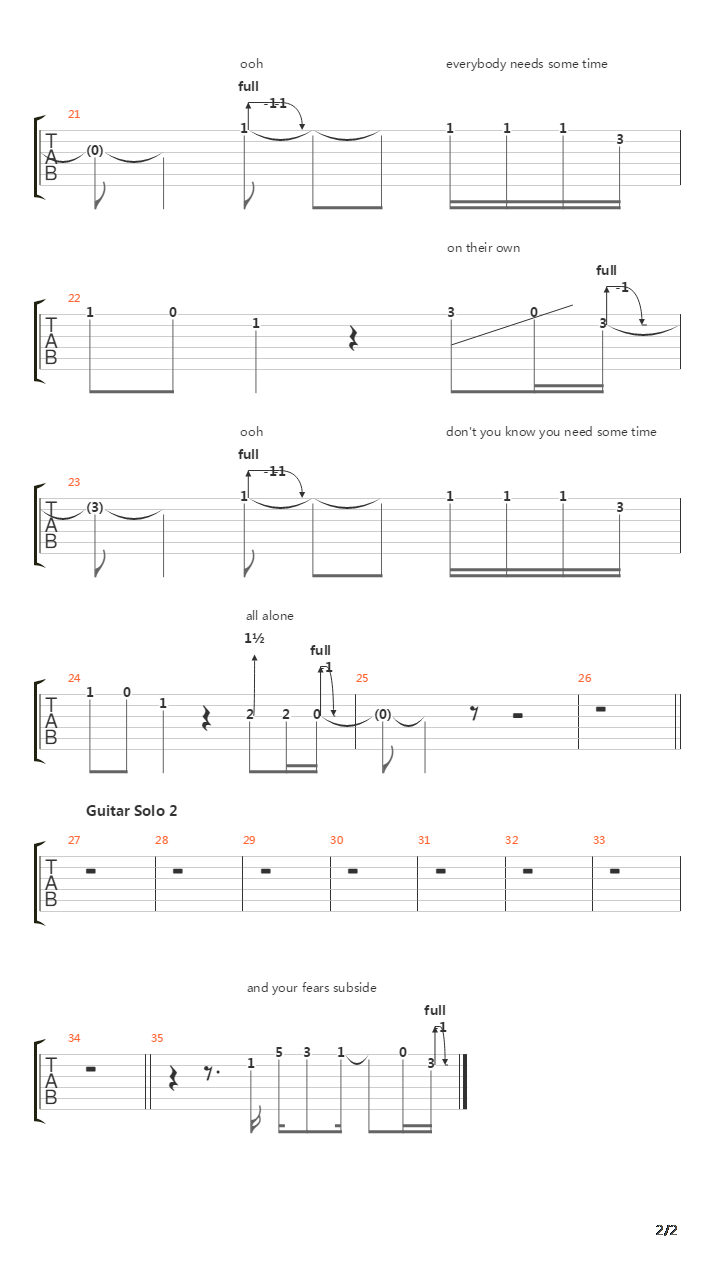 November Rain Full Solo (Tabs from Lick Library)吉他谱