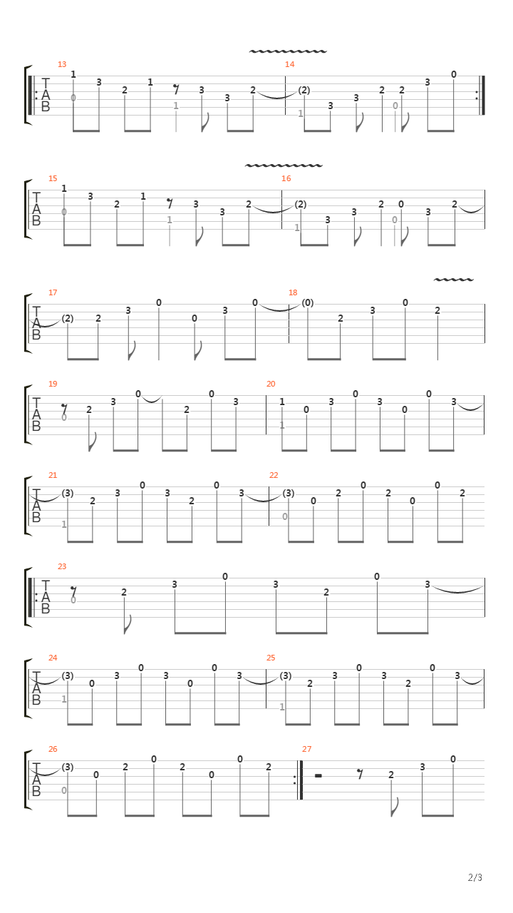 Кошка吉他谱
