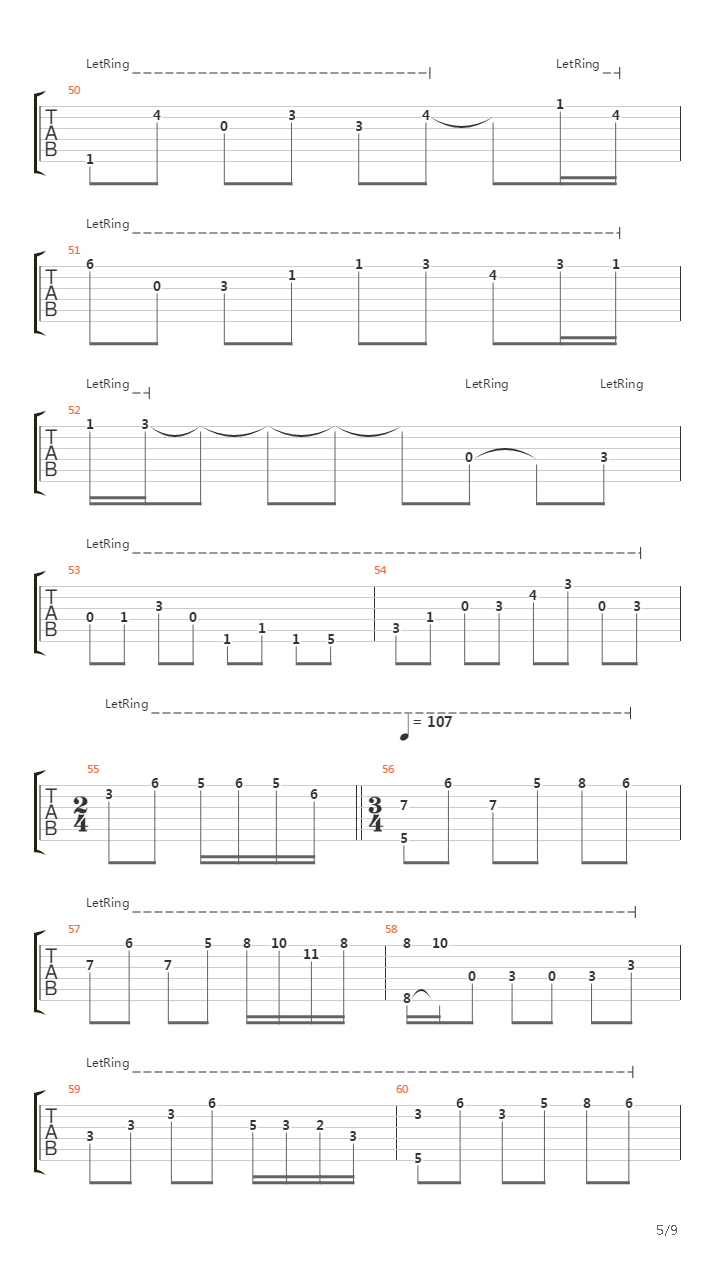 Crossed Borderline吉他谱