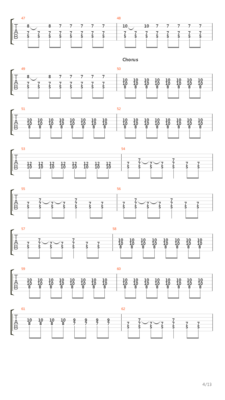Sredni Vashtar吉他谱