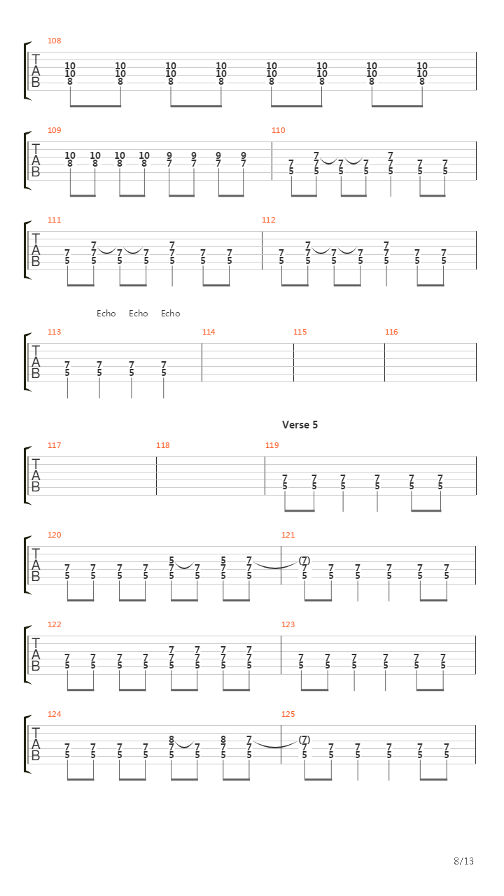 Sredni Vashtar吉他谱