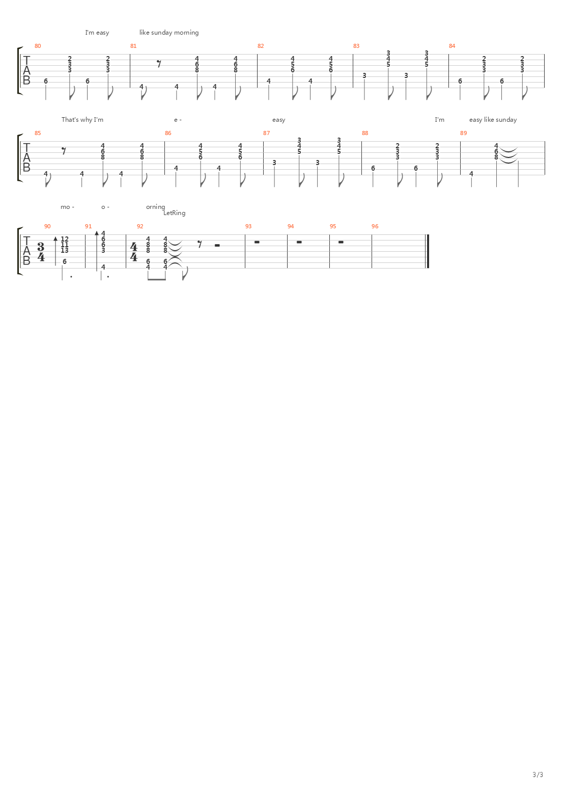 Easy吉他谱