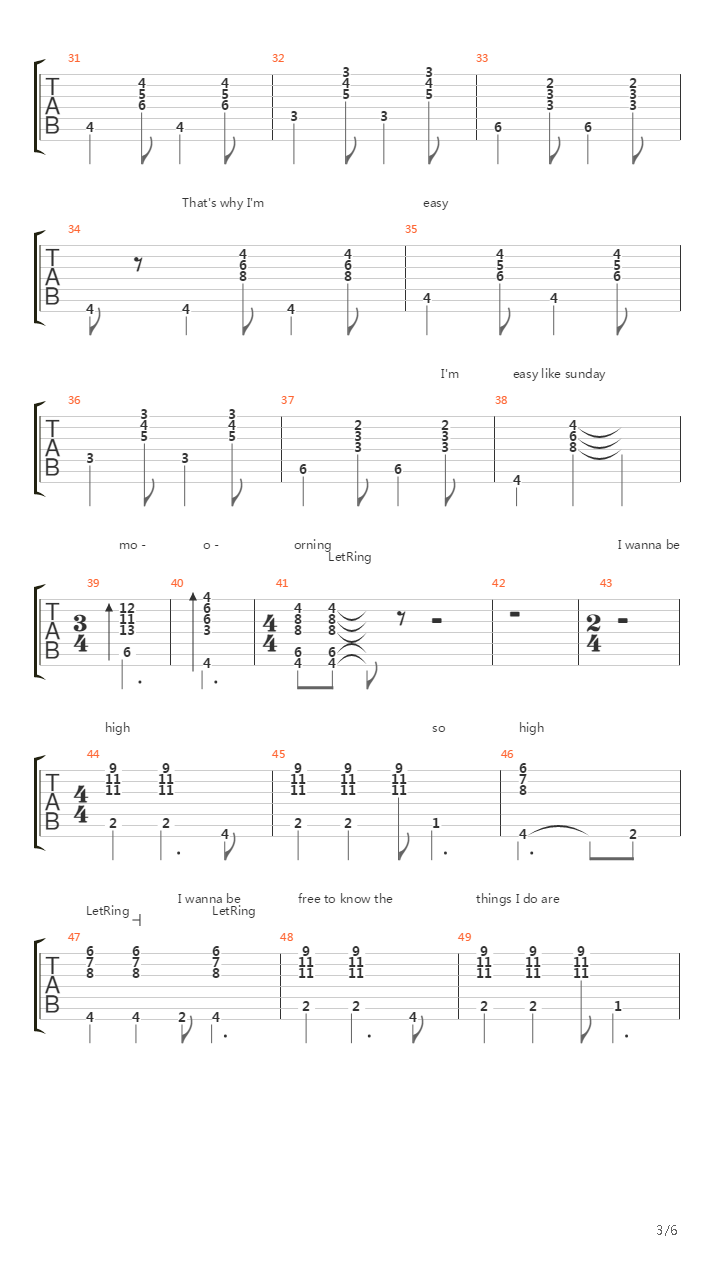 Easy吉他谱
