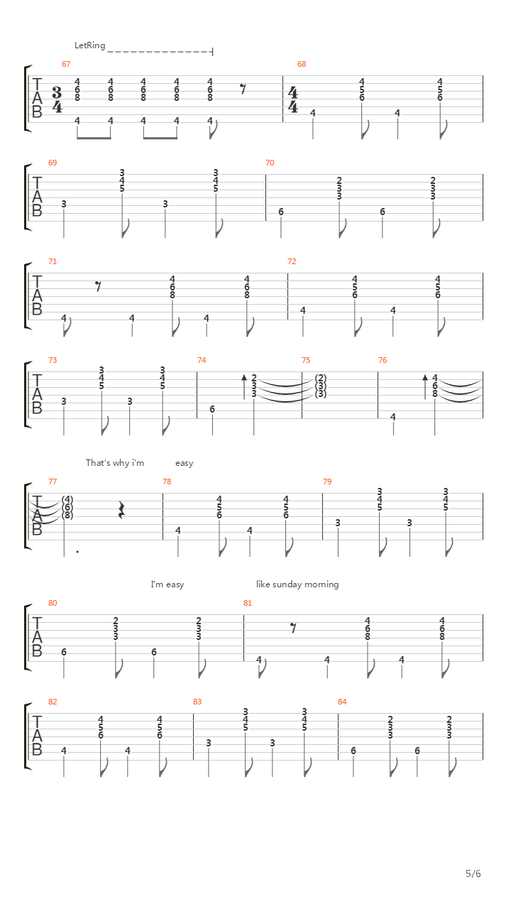 Easy吉他谱
