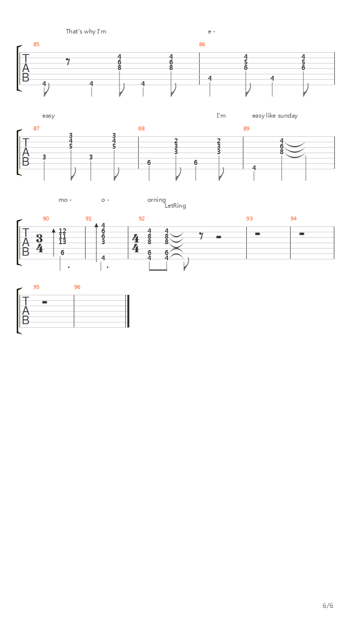 Easy吉他谱