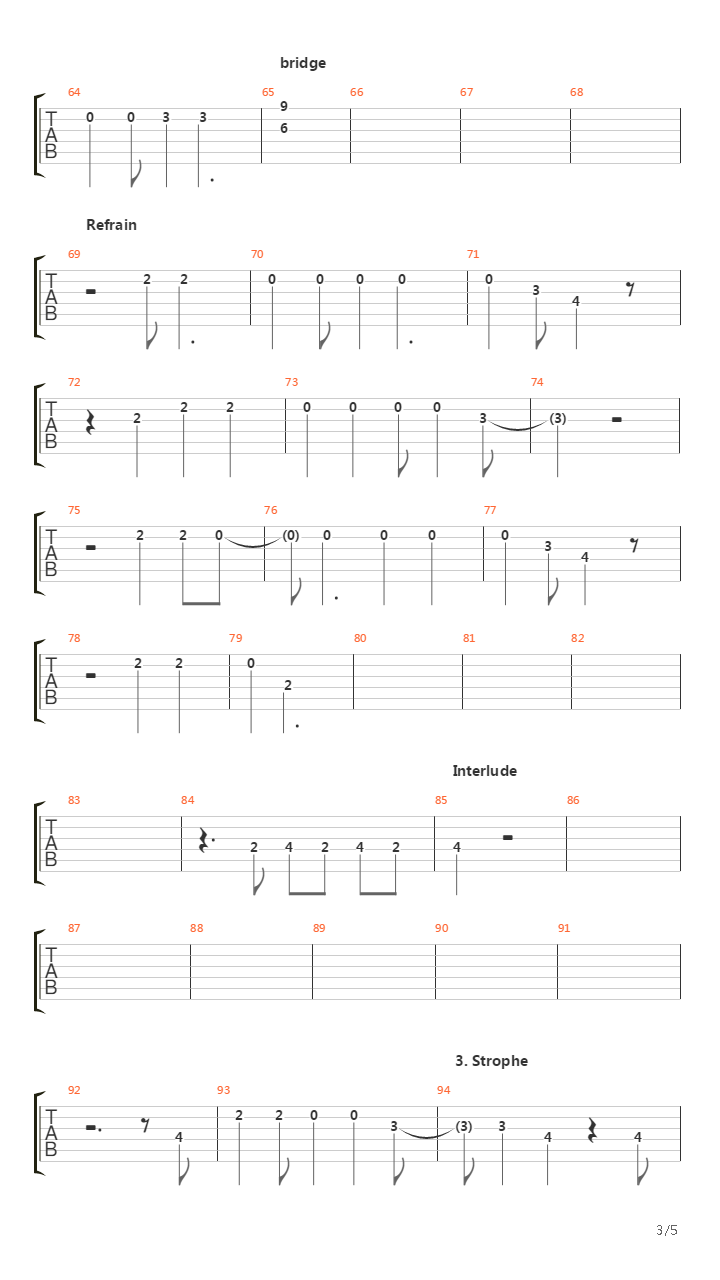 Mehr吉他谱