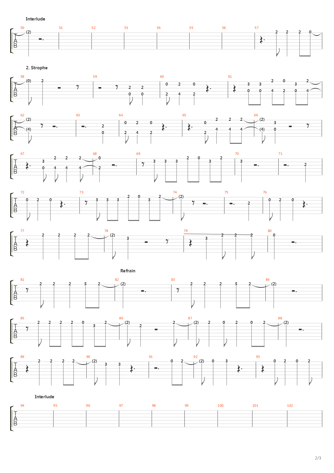 Porzellan吉他谱
