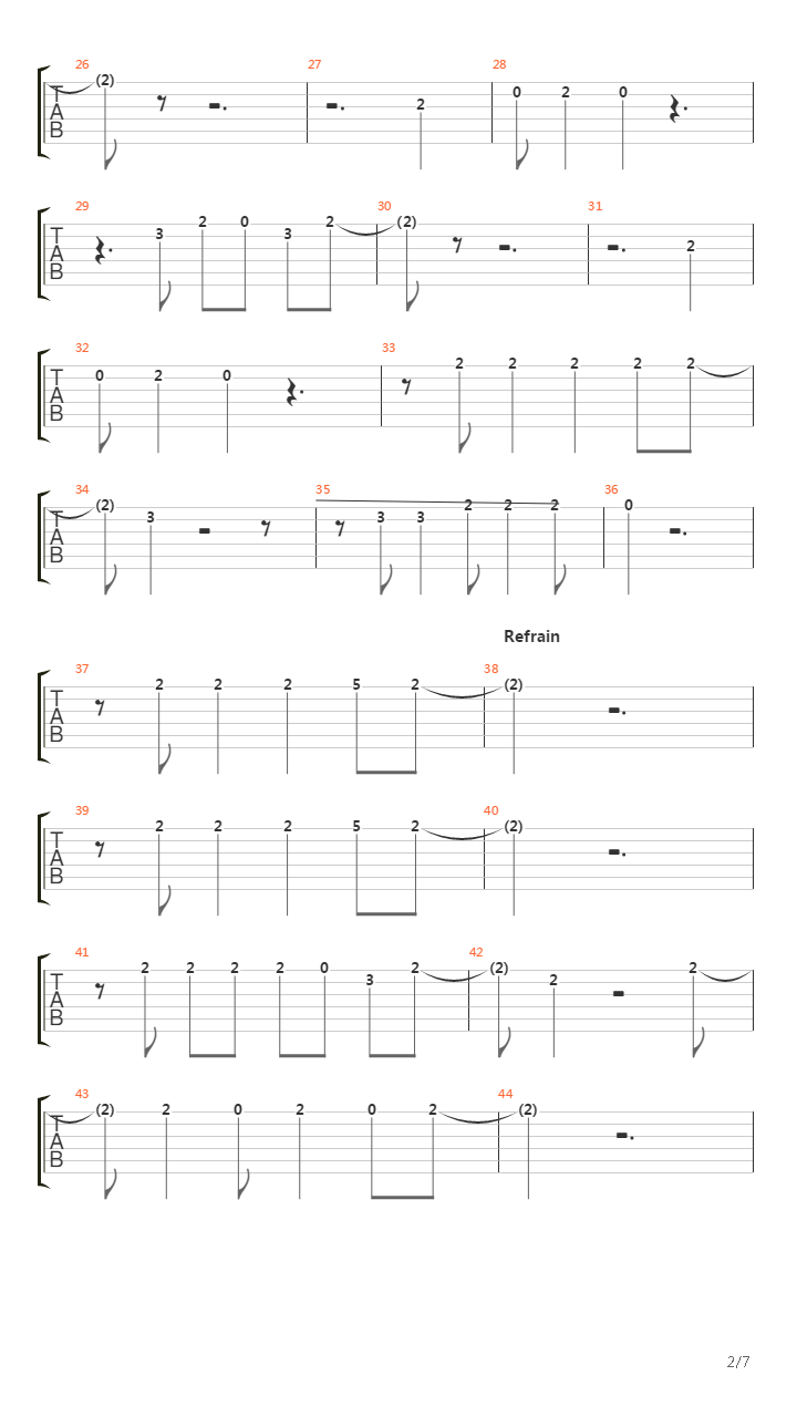 Porzellan吉他谱
