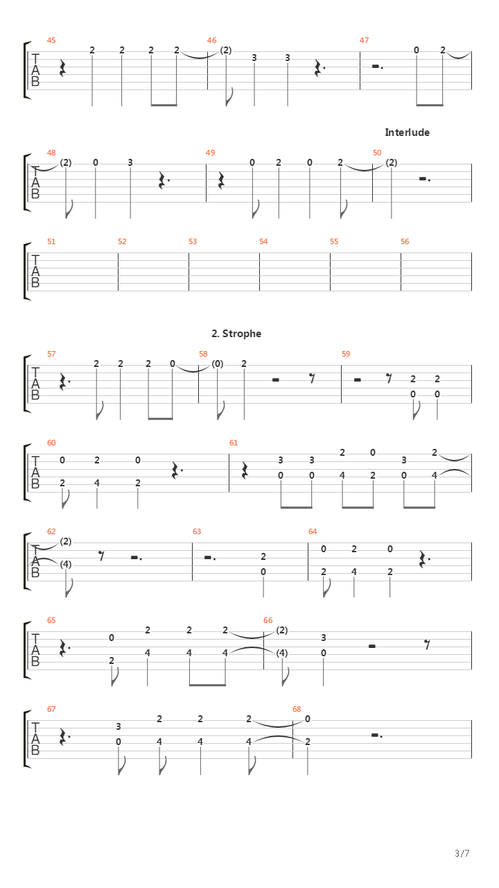 Porzellan吉他谱
