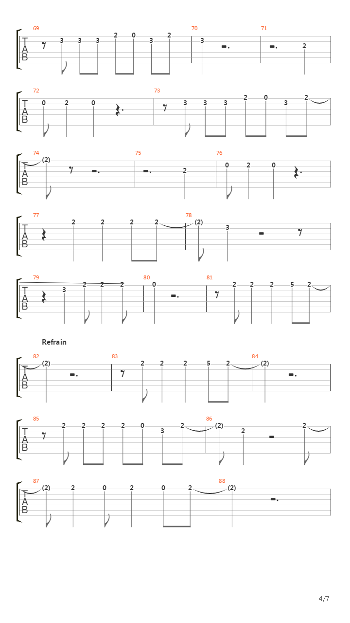 Porzellan吉他谱