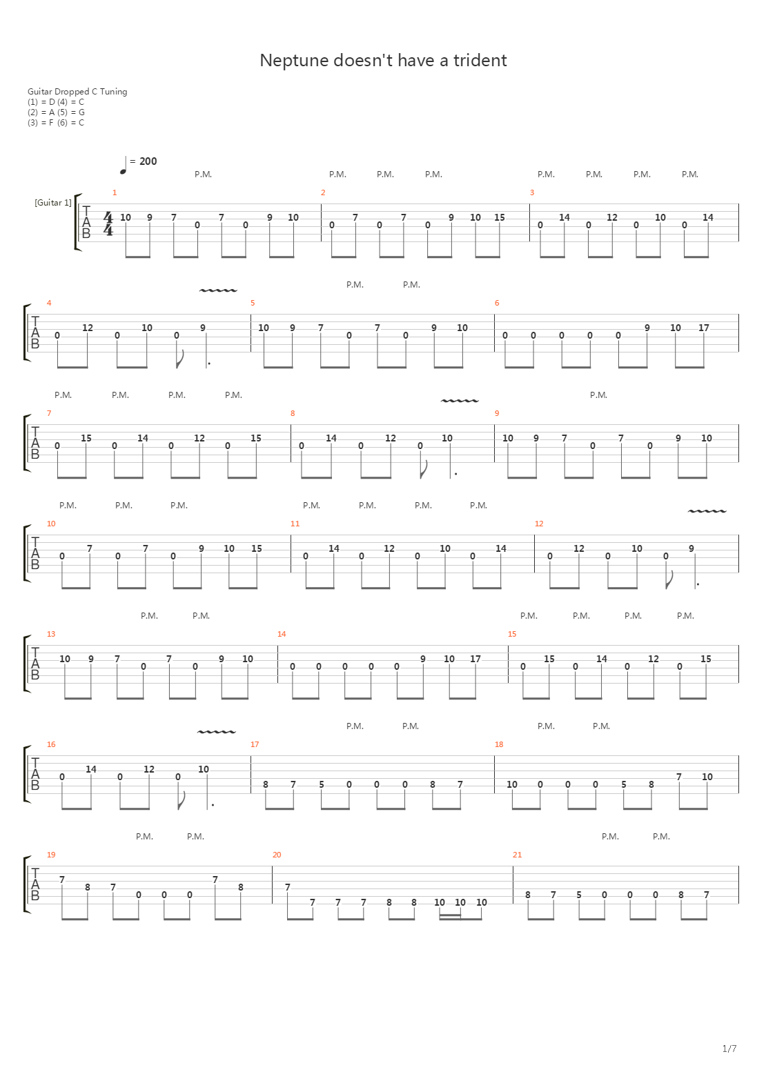 Neptune Doesn't Have a Trident吉他谱