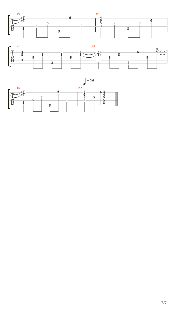 One Evening吉他谱
