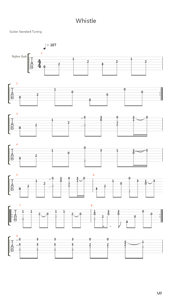 Whistle (Fingerstyle Cover by Rustam Gaziev)吉他谱
