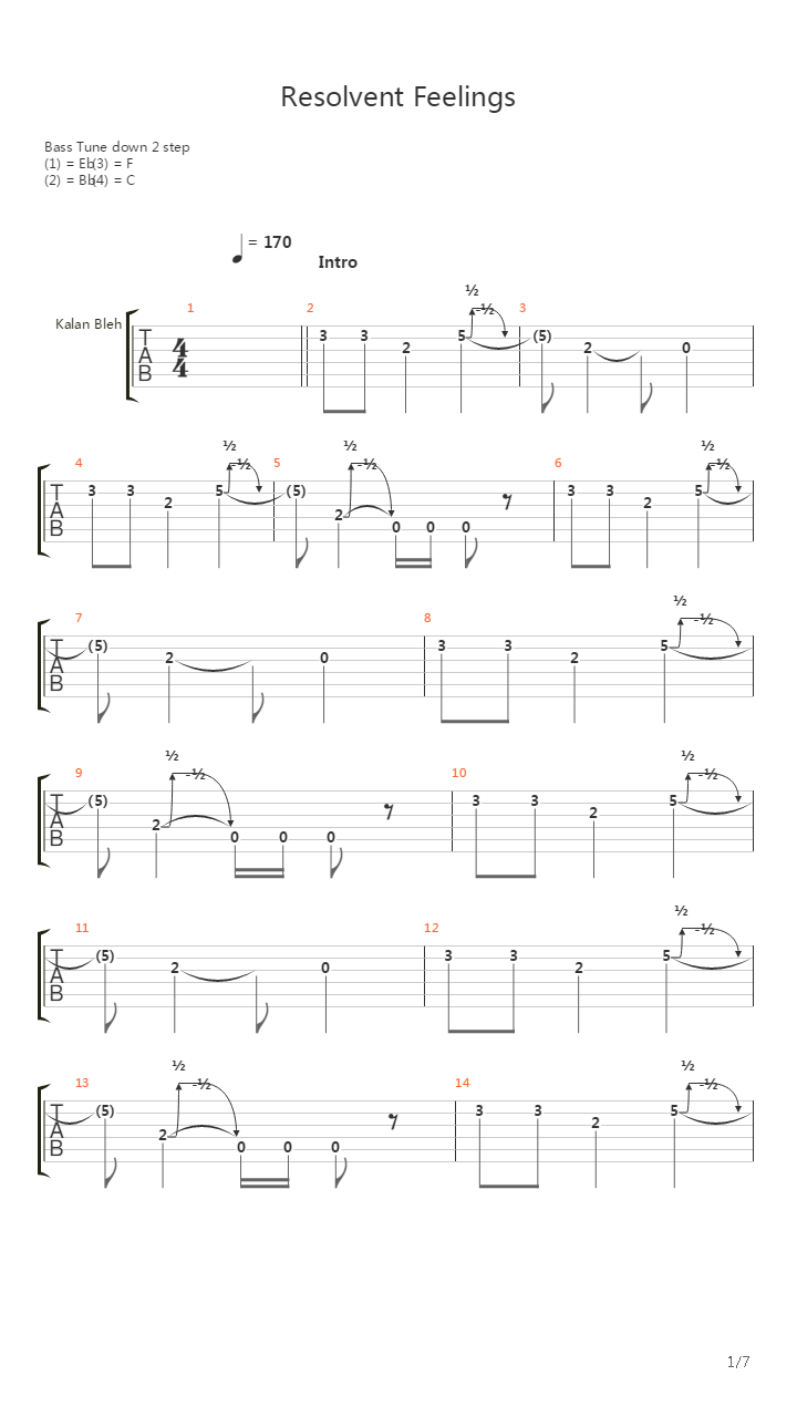 Resolvent Feelings吉他谱