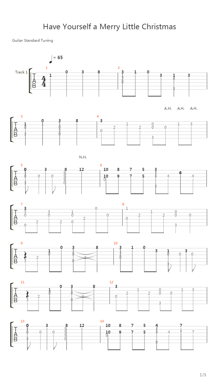 Have Yourself a Merry Little Christmas (Arranged by Daria Semikina)吉他谱