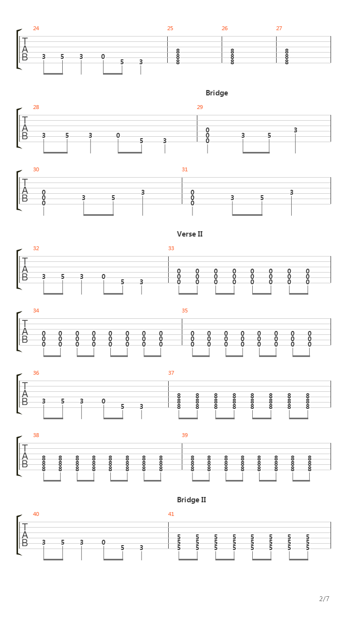 Written In Stone吉他谱