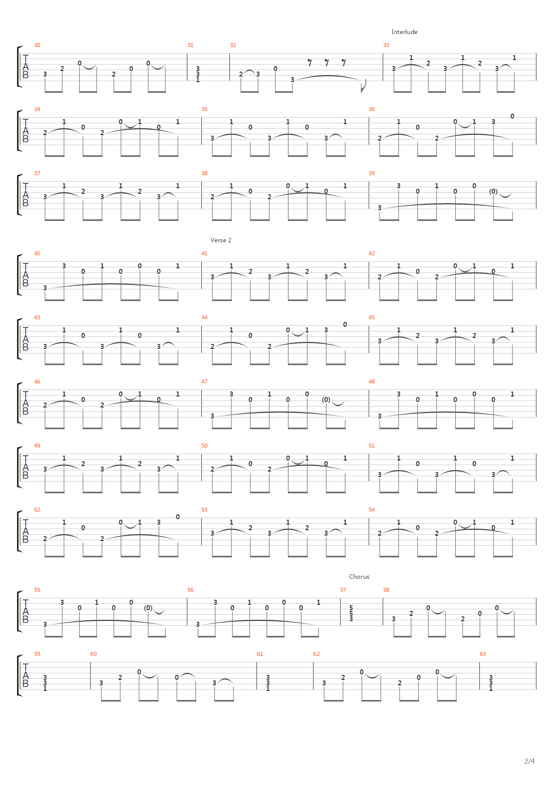 Away From The Sun吉他谱