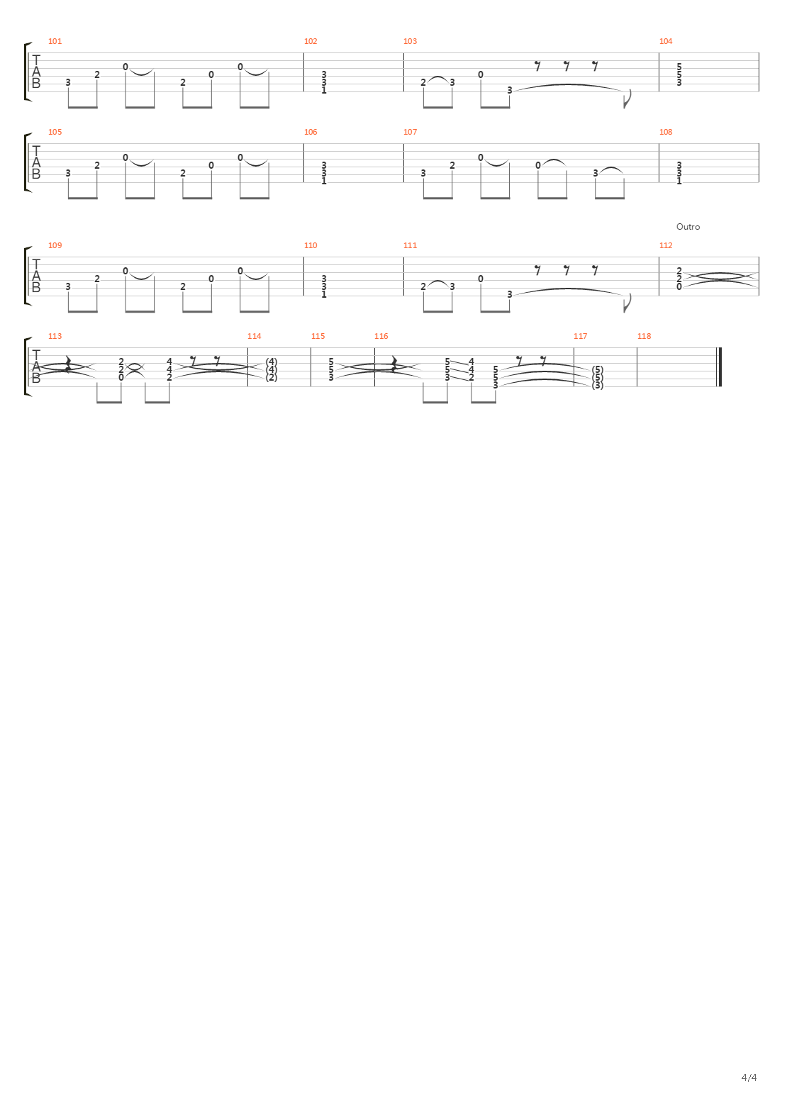 Away From The Sun吉他谱