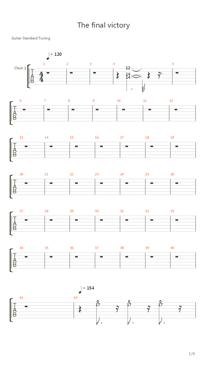 The Final Victory吉他谱