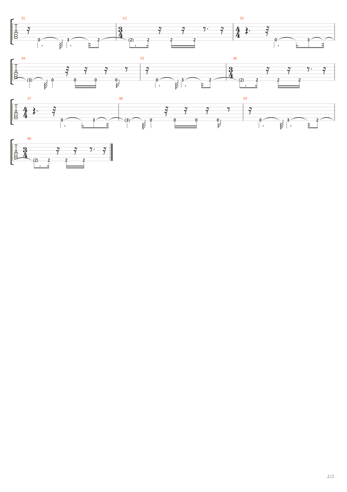 Beta吉他谱
