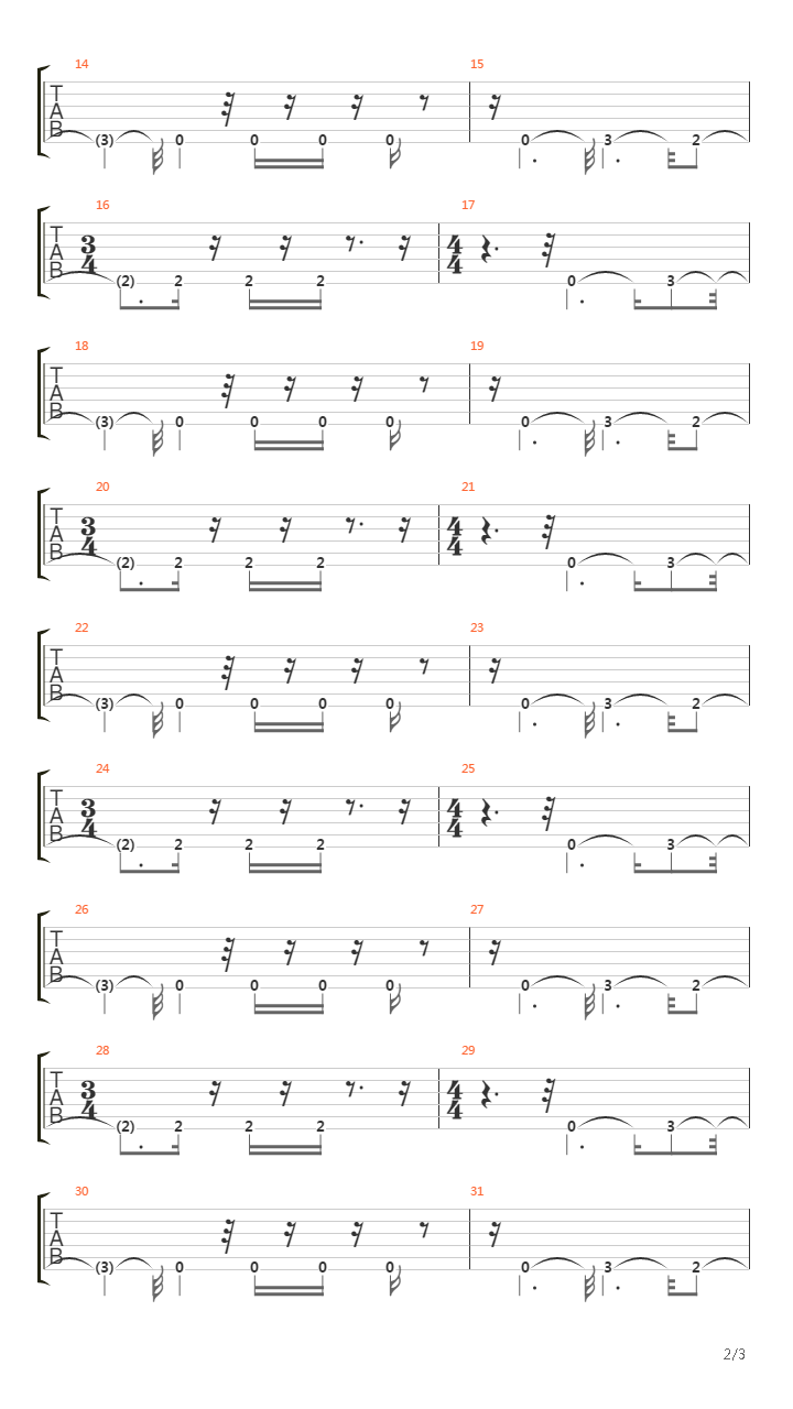 Beta吉他谱